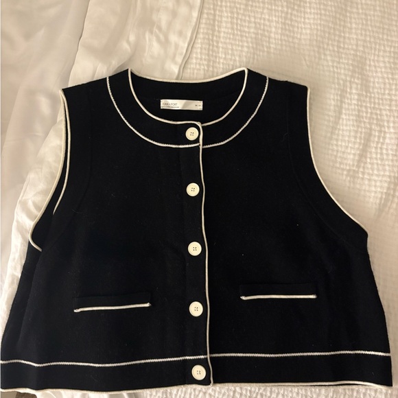 Button up sweater vest cropped - Picture 1 of 3